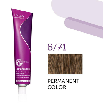 Фарба для волосся Londa Professional Permanent Color Extra Rich Creme 6/71 (dark blonde brown-ash) 60мл