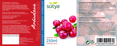 Suplement diety Sotya Arandano Rojo Concentrado 250 ml (8427483910930)