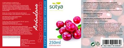 Suplement diety Sotya Arandano Rojo Concentrado 250 ml (8427483910930)