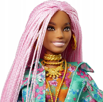 Lalka z akcesoriami Mattel Barbie Extra Pink Braids (887961955002)