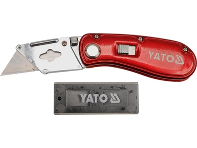 Ніж складаний з лезом трапецією YATO (лезо 61×33 мм + 5 запасних) (YT-7534)