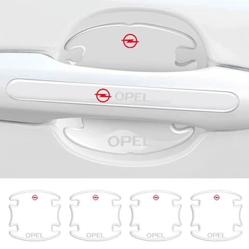 Защитные накладки под/на ручки дверей авто от царапин с логотипом OPEL 8шт