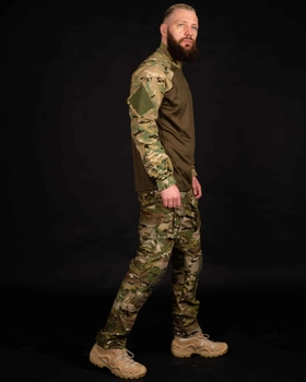 Комплект тактичного одягу: УБАКС + штани з наколінниками мультикам 3XL