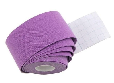 Кинезио тейп (кинезиологический тейп) Kinesiology Tape 3.8см х 5м фиолетовый