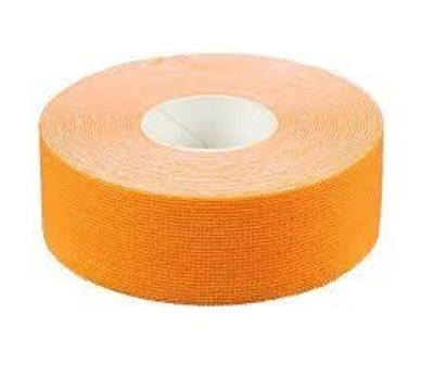 Кинезио тейп (кинезиологический тейп) Kinesiology Tape 2.5см х 5м оранжевый