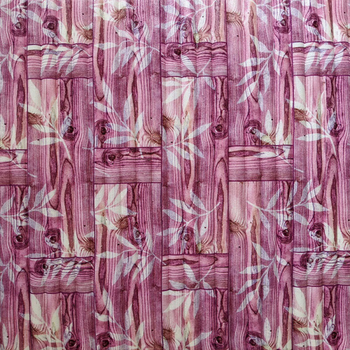Самоклеющаяся 3D панель Sticker Wall бамбуковая кладка розовая 700x700x8.5мм (052)