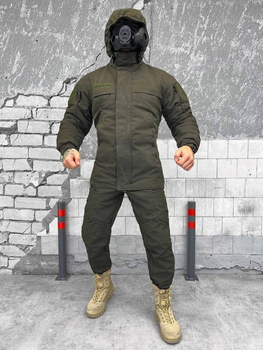 Тактичний зимовий теплий військовий комплект Island ( Куртка + Штани ), Камуфляж: Олива, Розмір: S