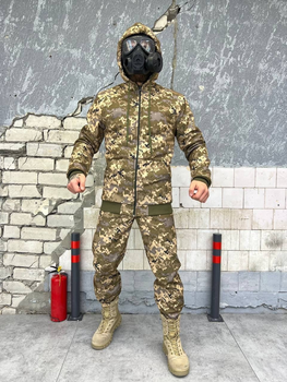 Тактичний зимовий теплий військовий комплект PH-12 ( Куртка + Штани ), Камуфляж: Піксель, Розмір: L
