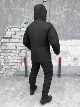 Тактичний зимовий теплий військовий комплект PHR/11 ( Куртка + Штани ), Камуфляж: Чорний, Розмір: S