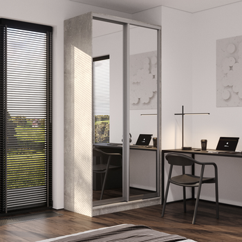 Шафа-купе Viant Ligth1 Дзеркало 1400х450x2200 мм Індастріал