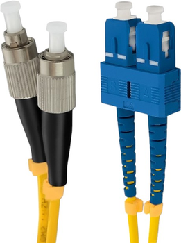 Patchcord światłowodowy Qoltec SC/UPC - FC/UPC Singlemode 9/125 G652D Duplex 3 m Żółty (5901878540450)