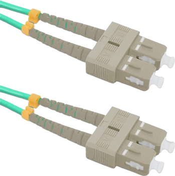 Patchcord światłowodowy Qoltec SC/UPC - SC/UPC Multimode 50/125 OM4 Duplex 1 m Niebieski (5901878543536)