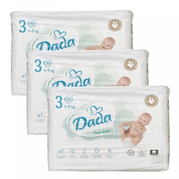 Подгузники Dada Pure Care 3 (4-9 кг) 120 шт