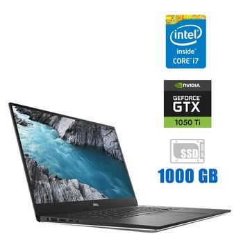 Игровой ноутбук Б-класс Dell XPS 9570 / 15.6" (1920x1080) IPS / Intel Core i7-8750H (6 (12) ядер по 2.2 - 4.1 GHz) / 16 GB DDR4 / 1000 GB SSD M.2 / nVidia GeForce GTX 1050 Ti Max-Q, 4 GB GDDR5, 128-bit / WebCam б/у