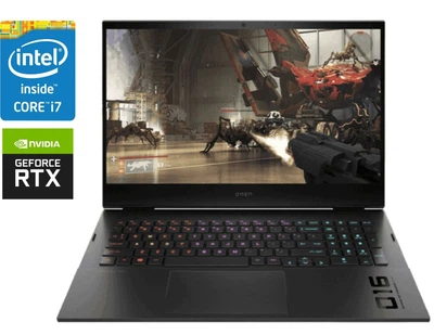 Игровой ноутбук HP Omen 16-b0013dx / 16" (1920x1080) IPS / Intel Core i7-11800H (8 (16) ядер по 2.3 - 4.6 GHz) / 16 GB DDR4 / 512 GB SSD / nVidia GeForce RTX 3060, 6 GB GDDR6, 192-bit / WebCam / Win 11 Home б/в