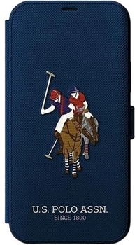 Etui z klapką U.S. Polo Assn Embroidery Collection book do Apple iPhone 12 Pro Max Navy (3700740492321)