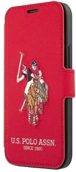 Чохол-книжка U.S. Polo Assn Embroidery Collection book для Apple iPhone 12 Pro Max Red (3700740492383)