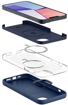 Панель Spigen Silicone Fit Magsafe для Apple iPhone 14 Plus Blue (8809811864342)