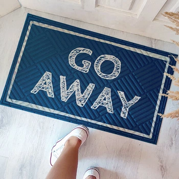 Килим придверний Presentville з принтом Go away (KOV_20S007)