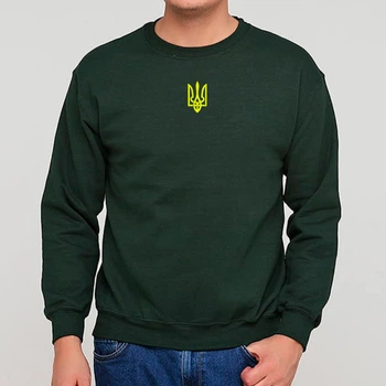Світшот з вишивкою тризуб 01 чоловіча Millytary Green XL (981215-17-1)