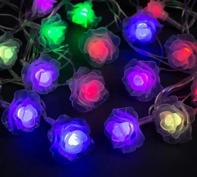Новогодняя гирлянда-нить Розочки String-Lights 20Parts-6, внутренняя, 3м Разноцветная (МХ НФ-00005613)