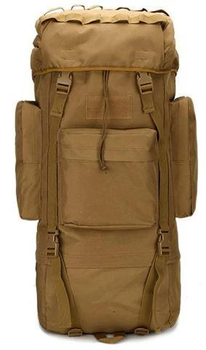 Великий тактичний, армійський рюкзак із дощовиком 65L Combat койот Sava Family