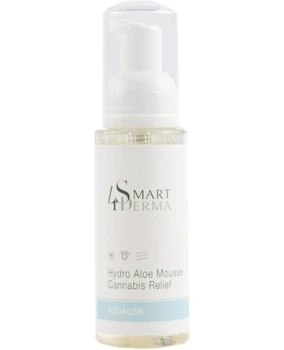 Пенка для сухой и чувствительной кожи с каннабисом Smart4Derma Aquagen HYDRO ALOE MOUSSE CANNABIS RELIEF 80мл