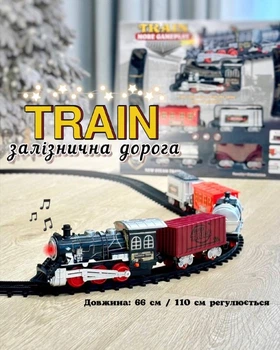 Дитяча залізна дорога B0314 ЖД Локомотив з звуковими та світловими ефектами 21 деталь