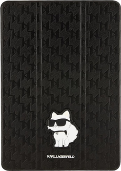 Etui z klapką Karl Lagerfeld Saffiano Monogram Ikonik Book KLFC10SAKHPKK do Apple iPad 10.2" Czarny (3666339119119)