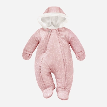 Суцільний комбінезон дитячий зимовий для новонароджених Pinokio Winter Warm Overall-1 74 см Рожевий (5901033308901)