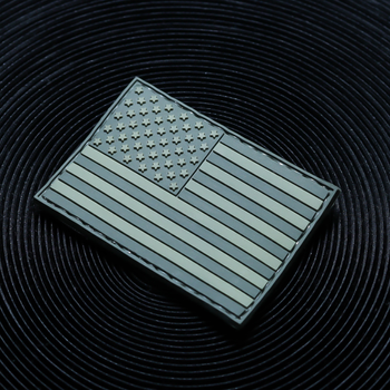 Тактический шеврон флаг USA (США) тёмный хакки