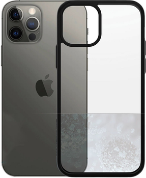 Панель Panzer Glass Clear Case Antibacterial для Apple iPhone 12/12 Pro Чорний (5711724002526)