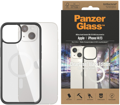 Панель Panzer Glass Clear Case Antibacterial MagSafe для Apple iPhone 13/14 Прозорий (5711724004131)