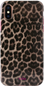 Панель Puro Glam Leopard Cover Limited Edition для Apple iPhone X/XS Pожевий (8033830271571)