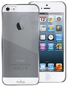 Etui Puro Mirror Cover do Apple iPhone 5/5S Silver (8033830058882)