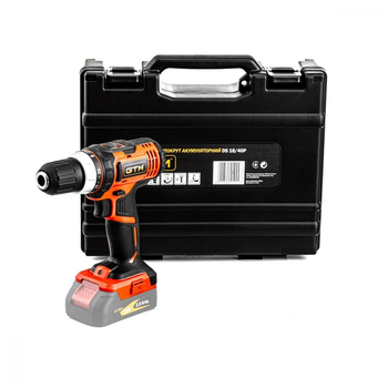 Шуруповерт аккумуляторный GTM DS18/40P (40 Нм, 1.5-13 мм, 18 В, без аккумуляторов и зарядного устройства)