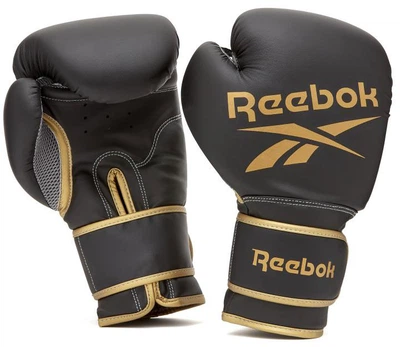 Перчатки для бокса Reebok 10 унций Золотые с черным (RSCB-12010GB-10)