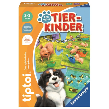 Інтерактивна настільна гра Ravensburger tiptoi All my animal children 16 см (4005556001088)