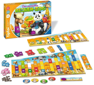 Інтерактивна настільна гра Ravensburger tiptoi The Crazy Rake Zoo 15 см (4005556001040)