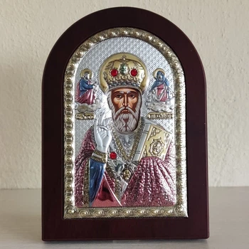 Греческая икона Prince Silvero Святой Николай 10x14 см MA/E1108DX-C