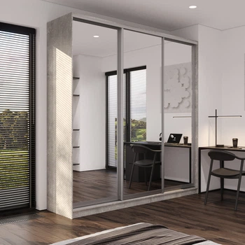 Шафа-купе Viant Ligth2 Дзеркала 2400х600x2400 мм Індастріал