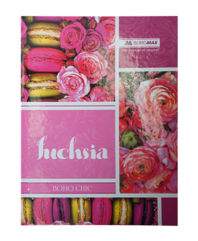 Книга канцелярська Buromax Boho Chic А4 в лінійку 96 аркушів Рожева (ВМ.2401-110)