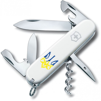 Складаний ніж Victorinox SPARTAN UKRAINE Тризуб готичний синьо-жовтий. 1.3603.7_T0637u