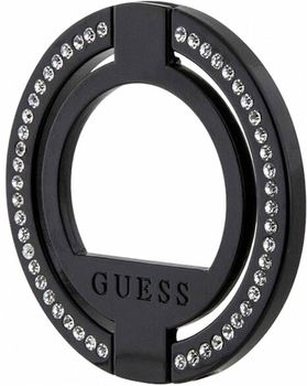 Тримач-кільце на смартфон Guess Ring Stand MagSafe GUMRSALDGK Rhinestone Black (3666339170356)