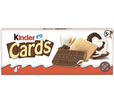 Печиво Kinder Cards 5 упаковок по 2 шт. 128 г х 10 шт