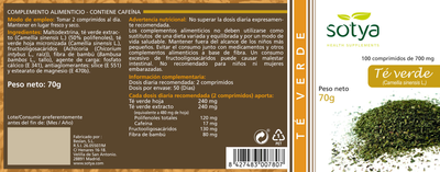 Suplement diety Sotya Te Verde 530 mg 100 tabletek (8427483007807)