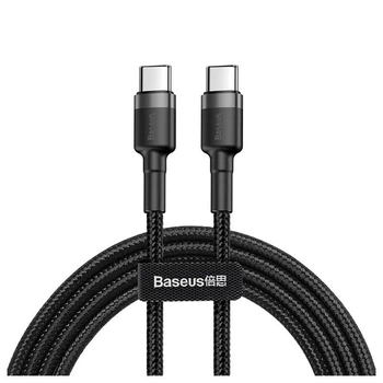 Кабель Baseus Cafule USB Type-C to USB Type-C PD2.0 60W Flash Charge Cable 0.5 м Black/Grey (YM0443)