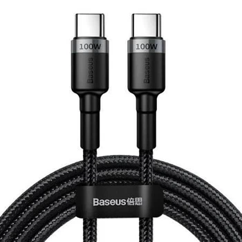 Кабель Baseus Cafule USB Type-C to USB Type-C PD2.0 100W 0.5 м Black/Grey (CATKLF-CLG1)