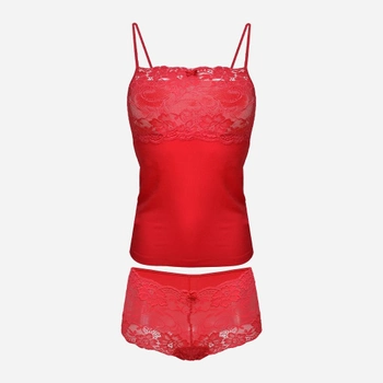 Komplet erotyczny (podkoszulka + majtki-szorty) damski DKaren Dafne M Czerwony (5900652528325)