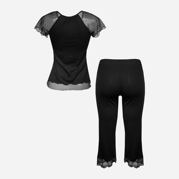 Піжама (футболка + штани) жіноча DKaren Kinzly 2XL Чорна (5903251460706)